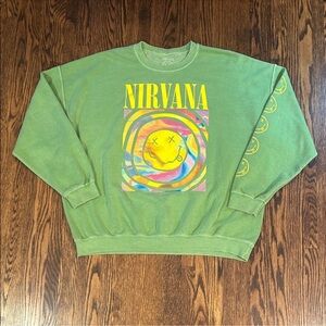 Urban outfitters Nirvana Green Sweater